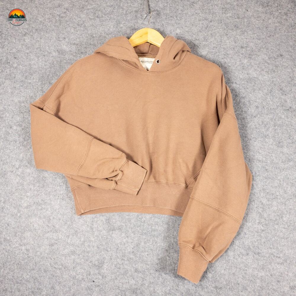 Abercrombie & Fitch Pullover Hoodie Brown Long Sleeve Women's Size Small